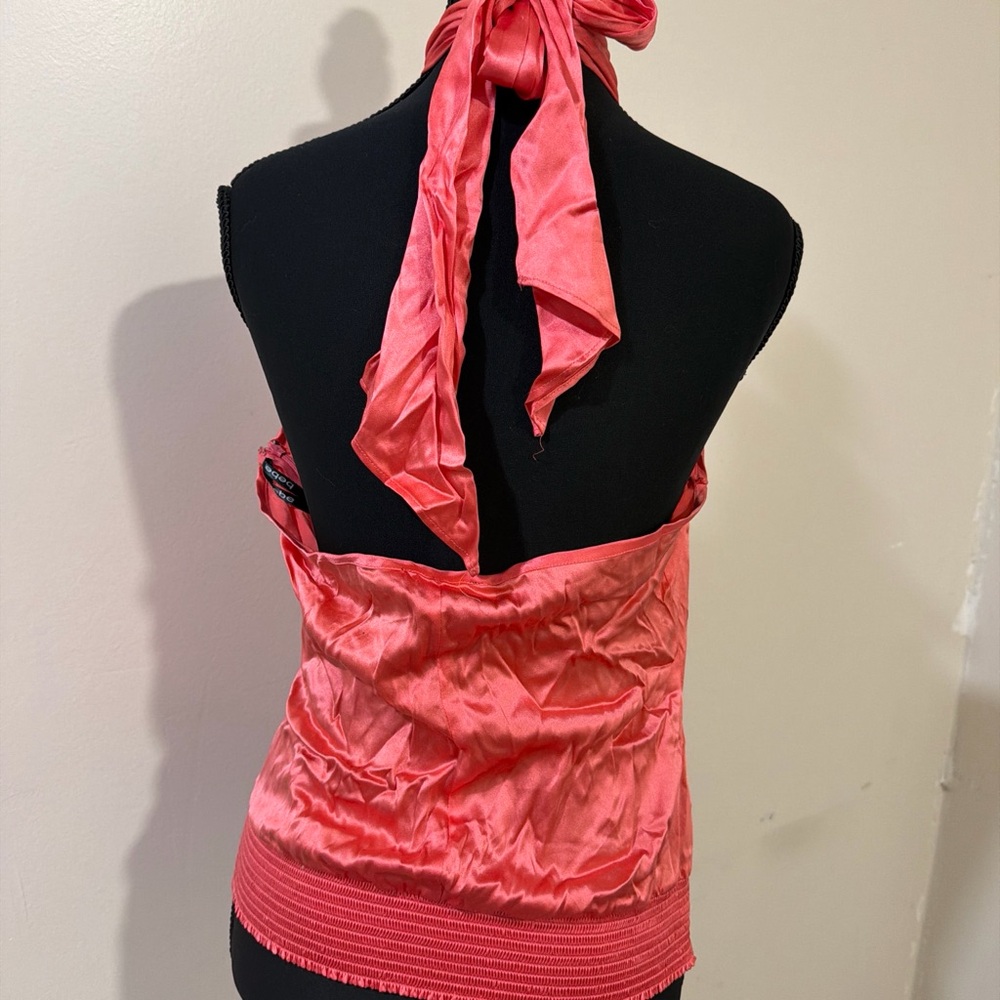 bebe Pink Halter Top